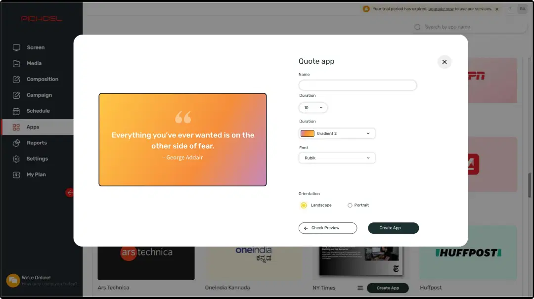 Step 1: Configure the app from the app store Step 1: Configure the app from the app store