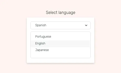 Weather app interface showing language options including English, Portuguese, Spanish, and Japanese for digital signage displays Weather app interface showing language options including English, Portuguese, Spanish, and Japanese for digital signage displays