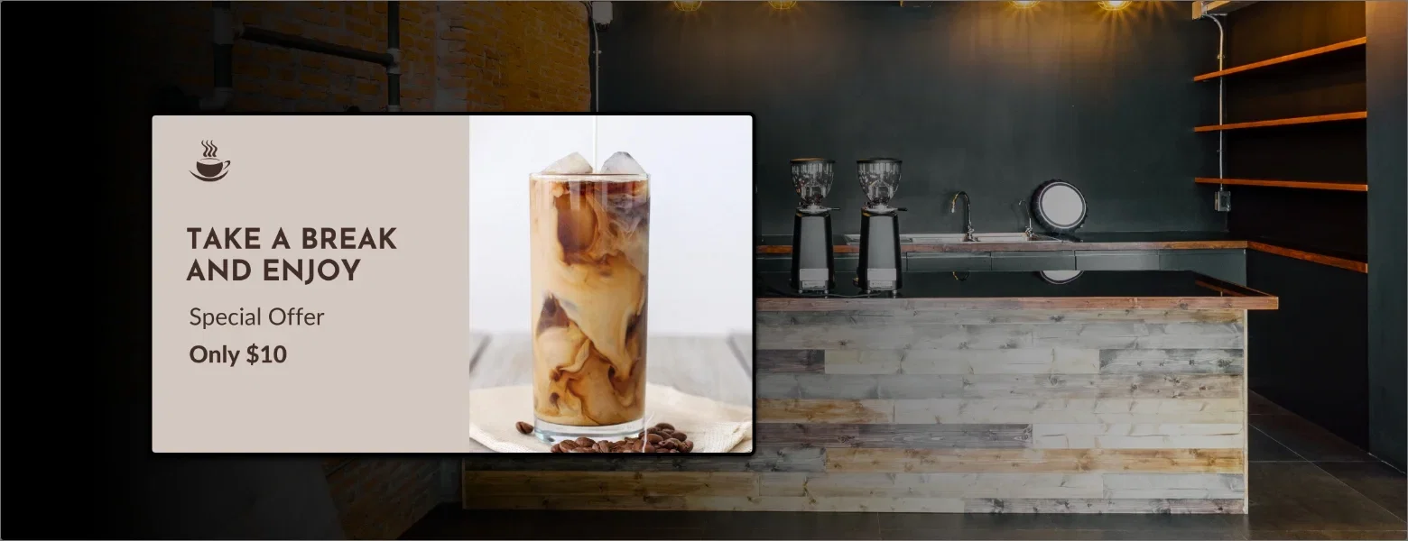 Mad & Co. store LED display managed with Pickcel digital signage software promoting discount offer. Mad & Co. store LED display managed with Pickcel digital signage software promoting discount offer.