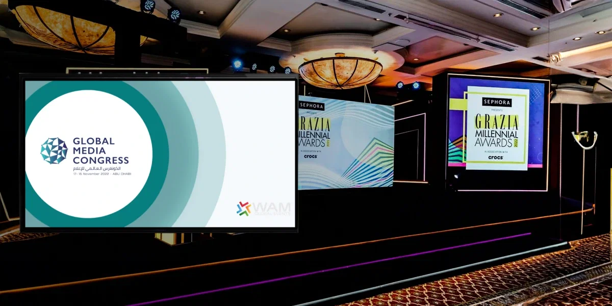 Event venue display managed with Pickcel digital signage showing schedules and promotions Event venue display managed with Pickcel digital signage showing schedules and promotions