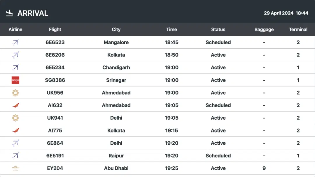 Flight app light mode Flight app light mode
