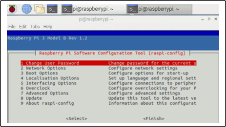 Raspberry Pi Configuration - Main Menu Raspberry Pi Configuration - Main Menu