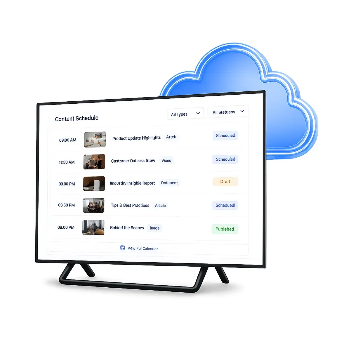Pickcel content schedule publishing approved updates from the cloud to branch screens Pickcel content schedule publishing approved updates from the cloud to branch screens