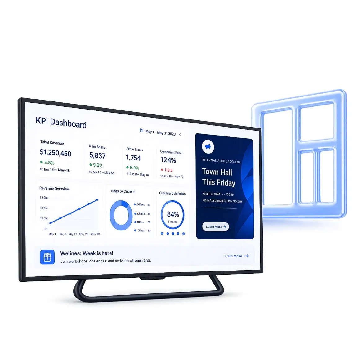 Pickcel dashboard managing screens grouped by branch, region, and display type Pickcel dashboard managing screens grouped by branch, region, and display type