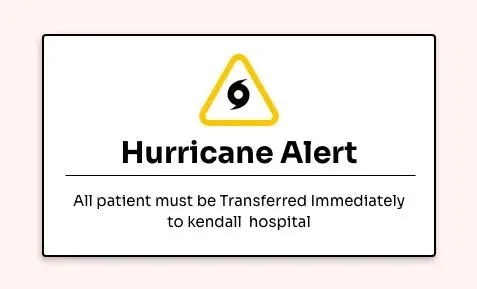 Emergency alert display Emergency alert display