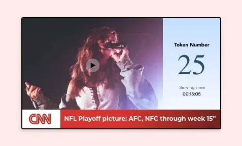 Waiting room infotainment display Waiting room infotainment display