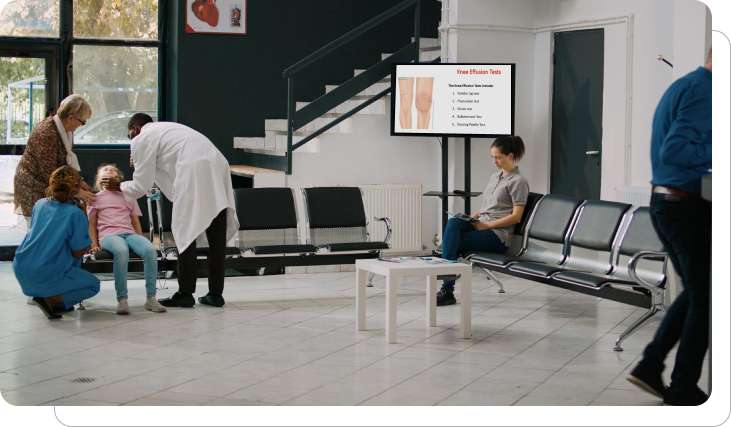 Surgery digital signage creating calm environment Surgery digital signage creating calm environment