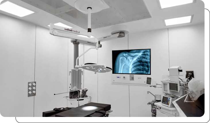 Surgery digital signage showing clear communication Surgery digital signage showing clear communication