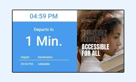 Content publishing display Content publishing display