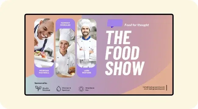 Digital signage displaying recipe suggestions in grocery stores Digital signage displaying recipe suggestions in grocery stores