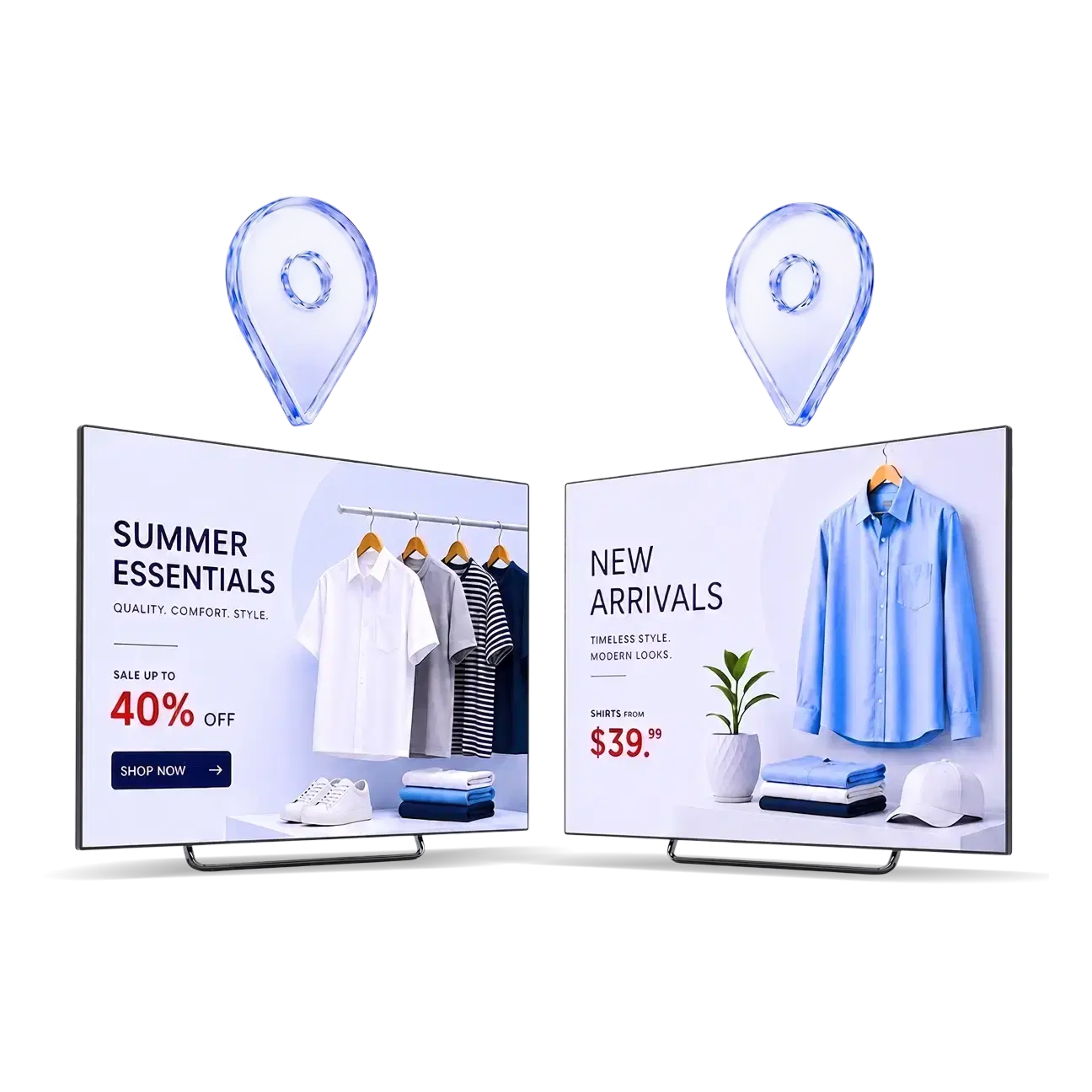 Pickcel dashboard grouping retail screens by store, location, and concept Pickcel dashboard grouping retail screens by store, location, and concept