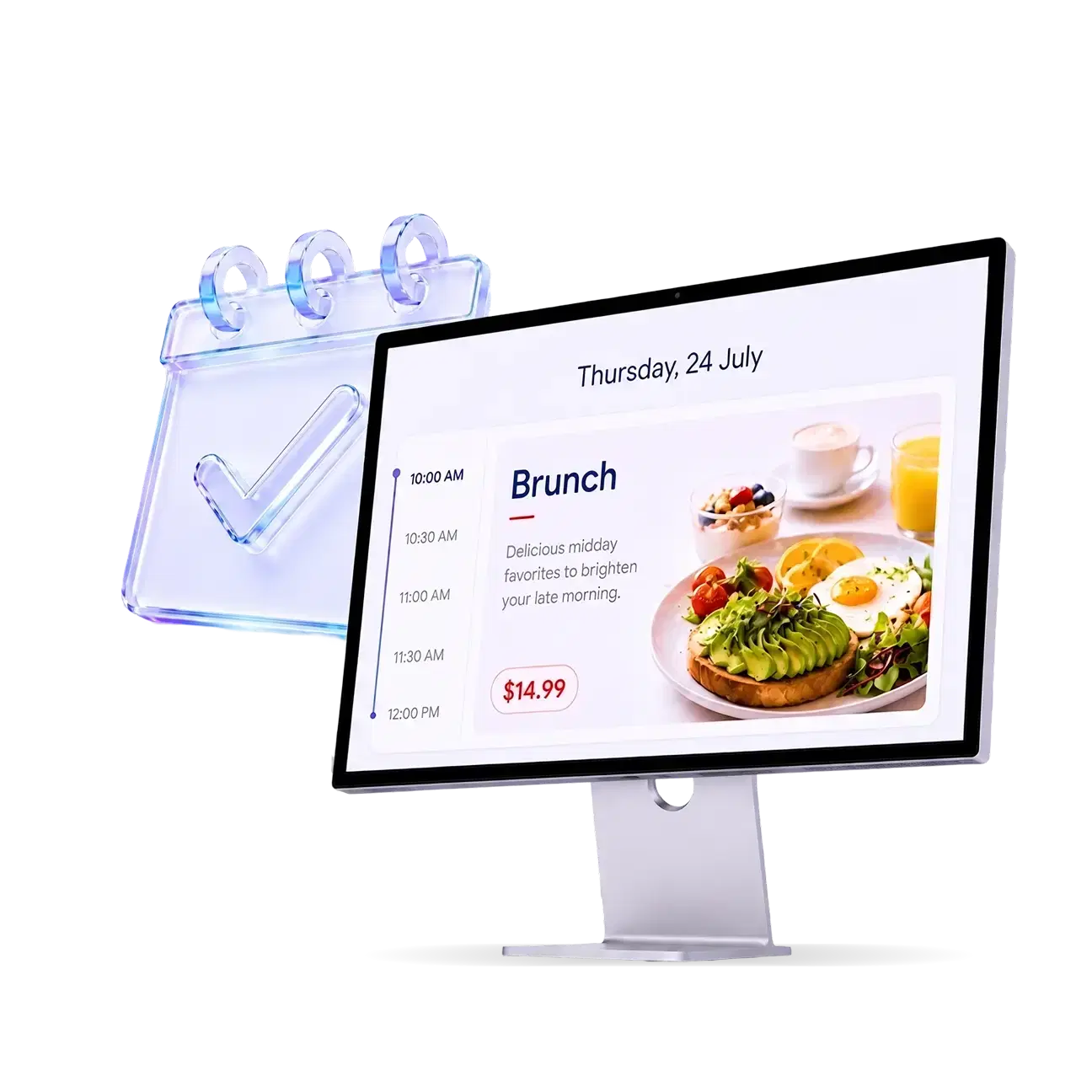 Dayparting schedule on a laptop showing morning, afternoon, and evening retail promotions Dayparting schedule on a laptop showing morning, afternoon, and evening retail promotions