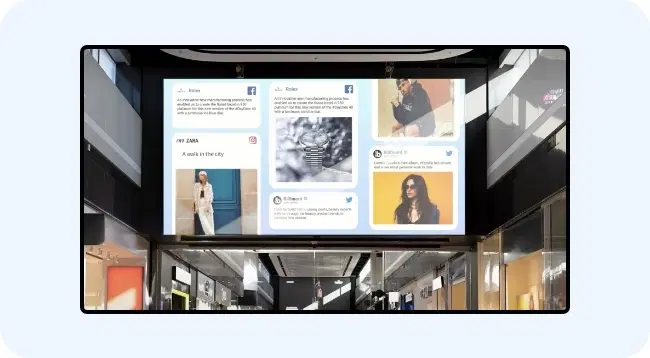 Social media engagement through digital signage in shopping malls Social media engagement through digital signage in shopping malls