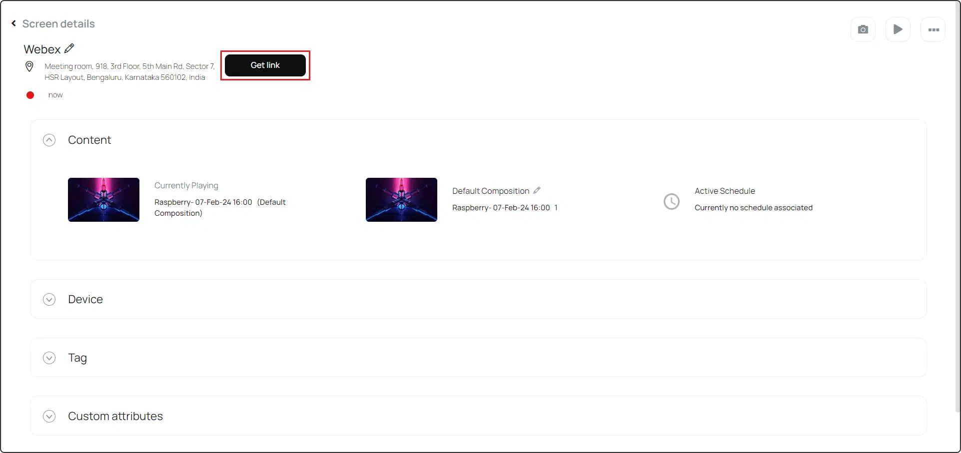 Get link for screen Get link for screen
