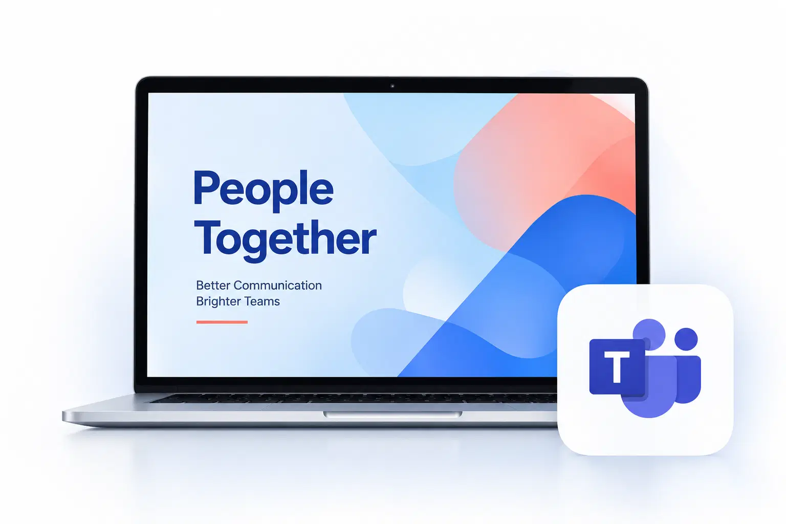Desktop screensaver and employee communication on a laptop