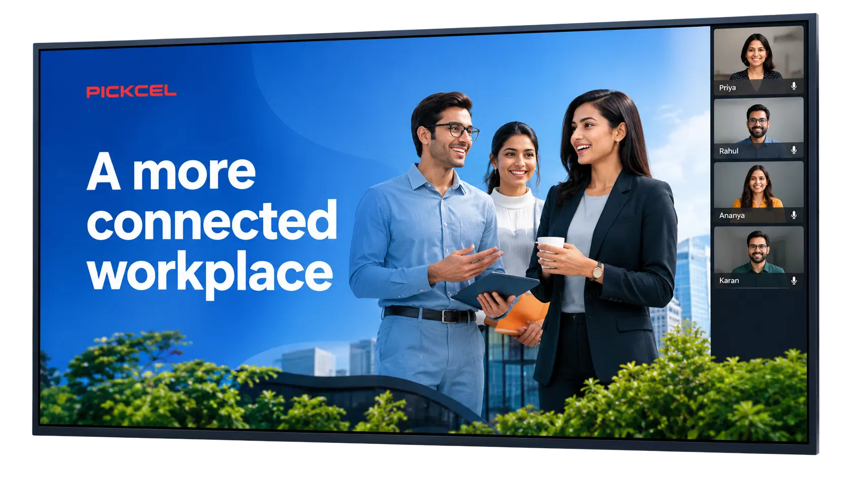 Workplace digital signage screens