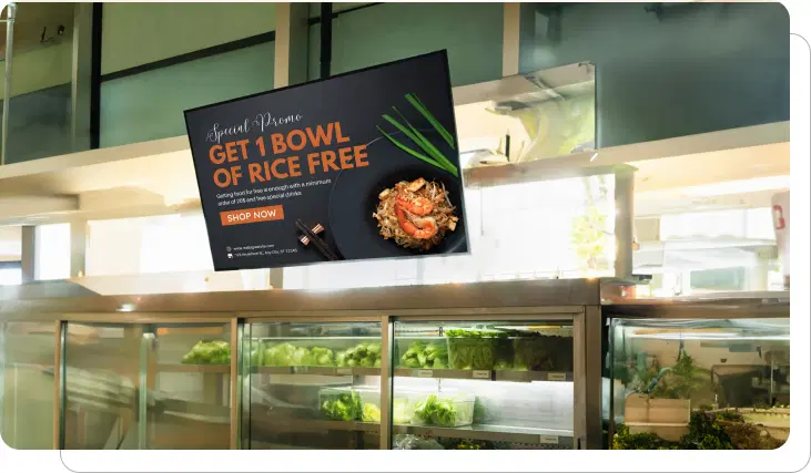 Promote and upsell Promote and upsell with digital menu boards