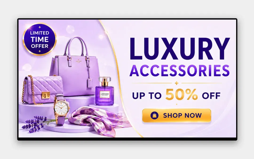 Retail store display board with promotions and pricing