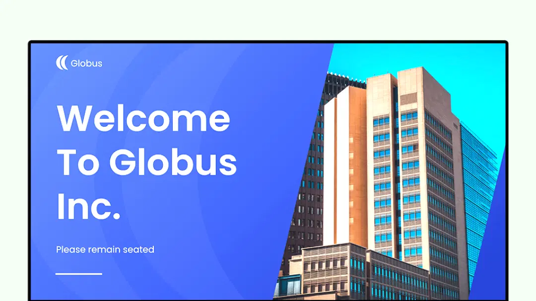 Digital bulletin board content in a corporate office space