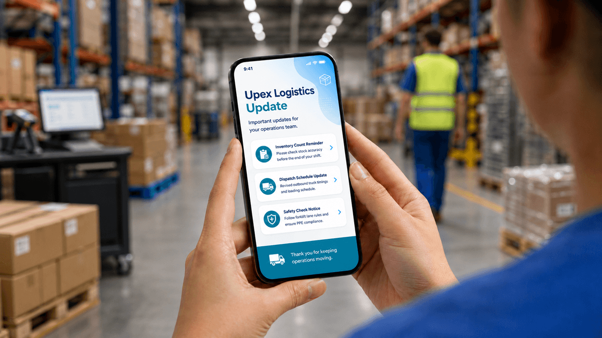 Deskless worker communication across multiple channels