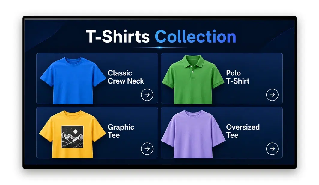 Retail interactive display at self-service kiosk in store