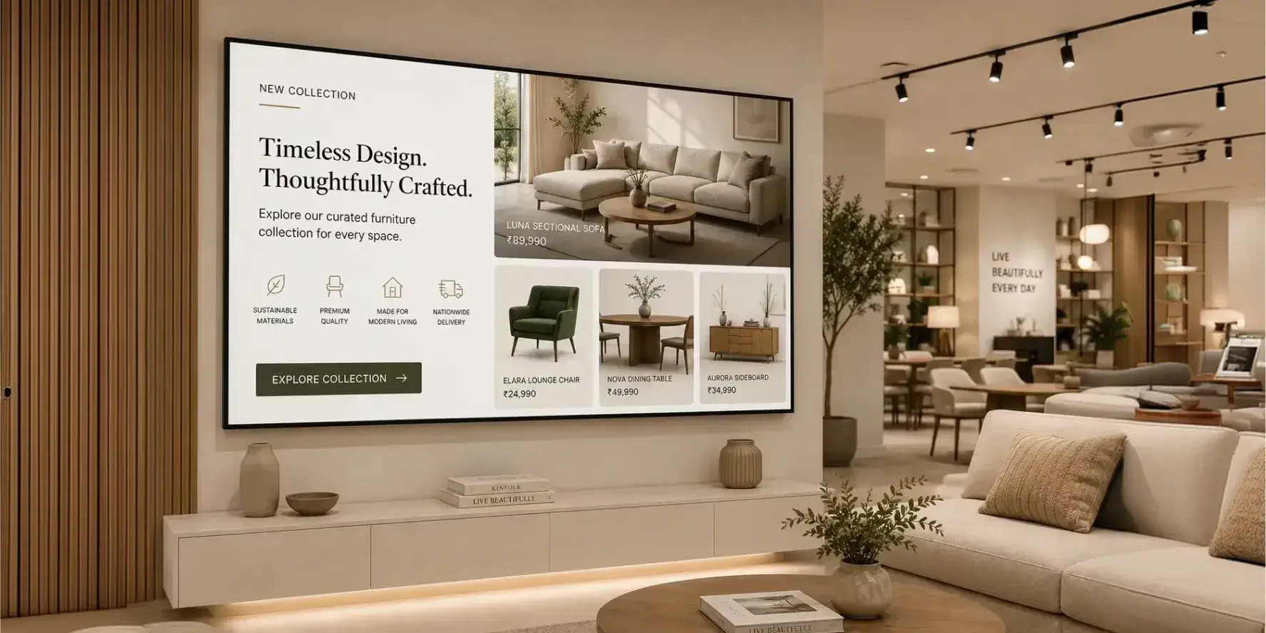 Digital signage for retail Digital signage for retail