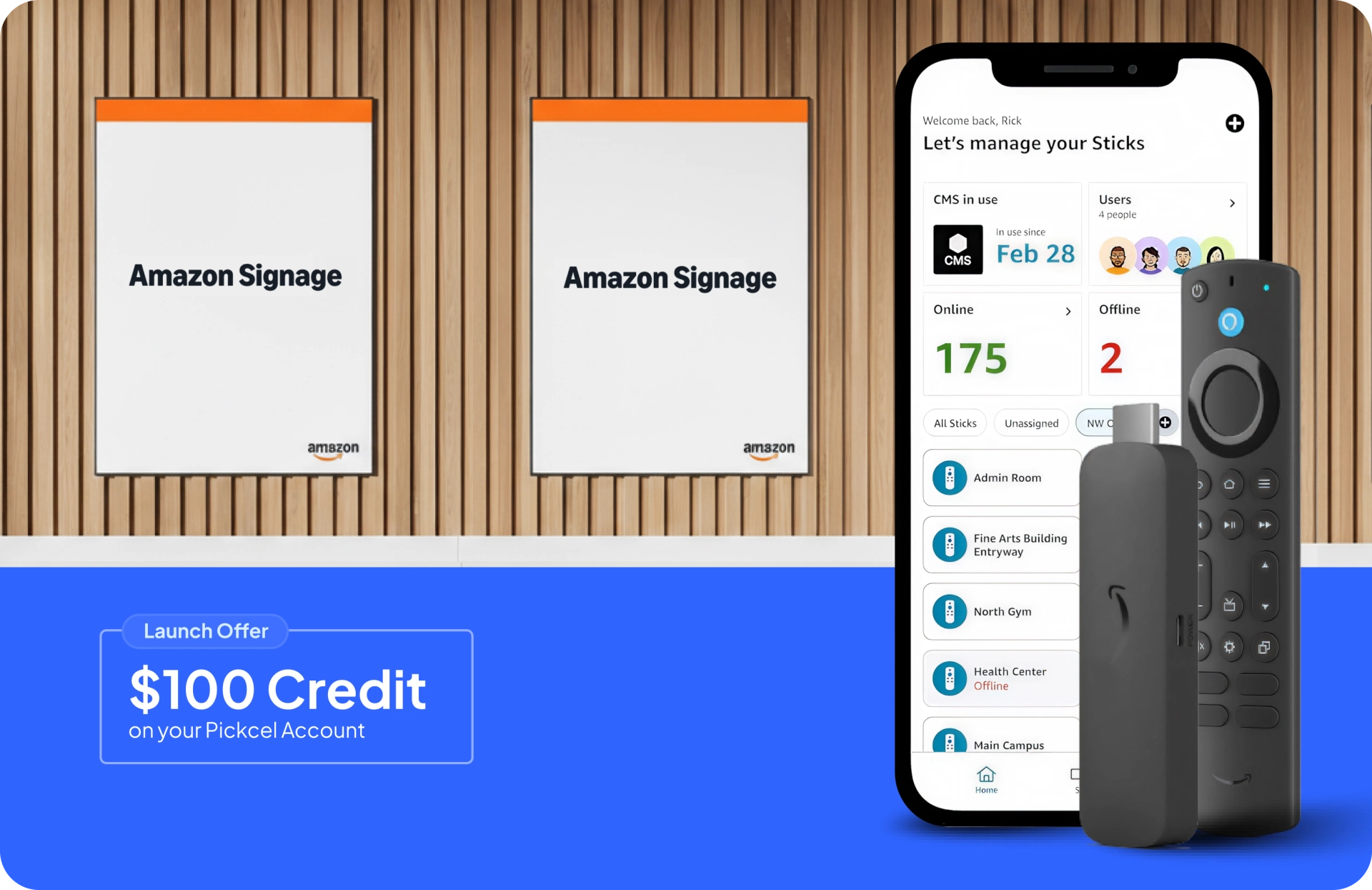 Amazon Signage Manager Professional Signage with Amazon Signage Stick