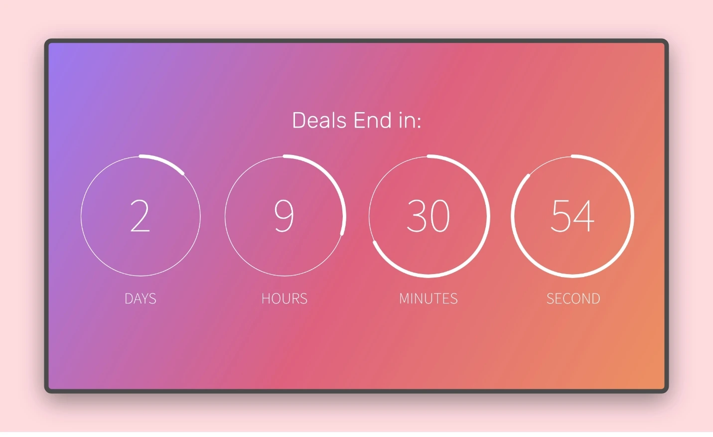 Count Down Timer - Digital Signage App - ScreenCloud