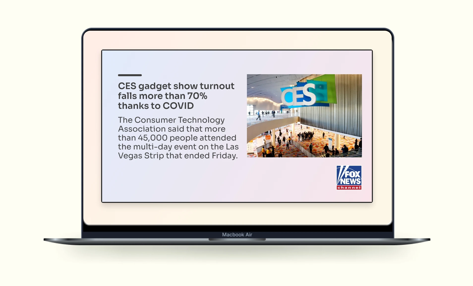 Fox News app preview screen to check how will the app content look in the digital signage screen before publishing