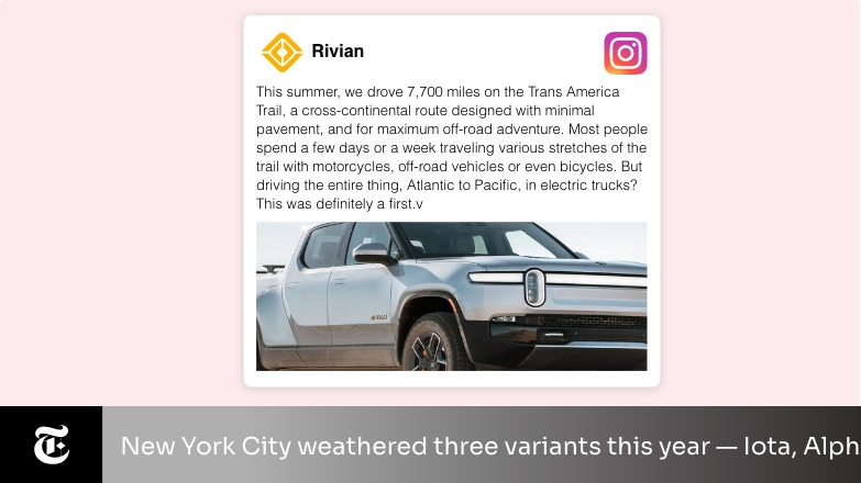 digital signage software interface showing compositon layout with New york times news app and Instagram Plus app contents