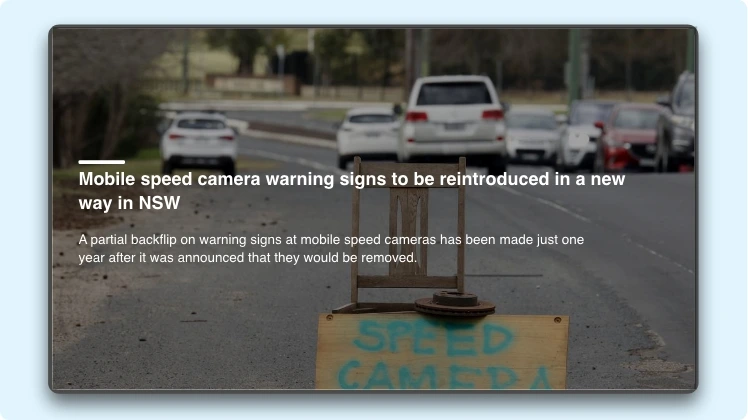 digital signage screen showing local news feeds from Pickcel's News.com.au news app