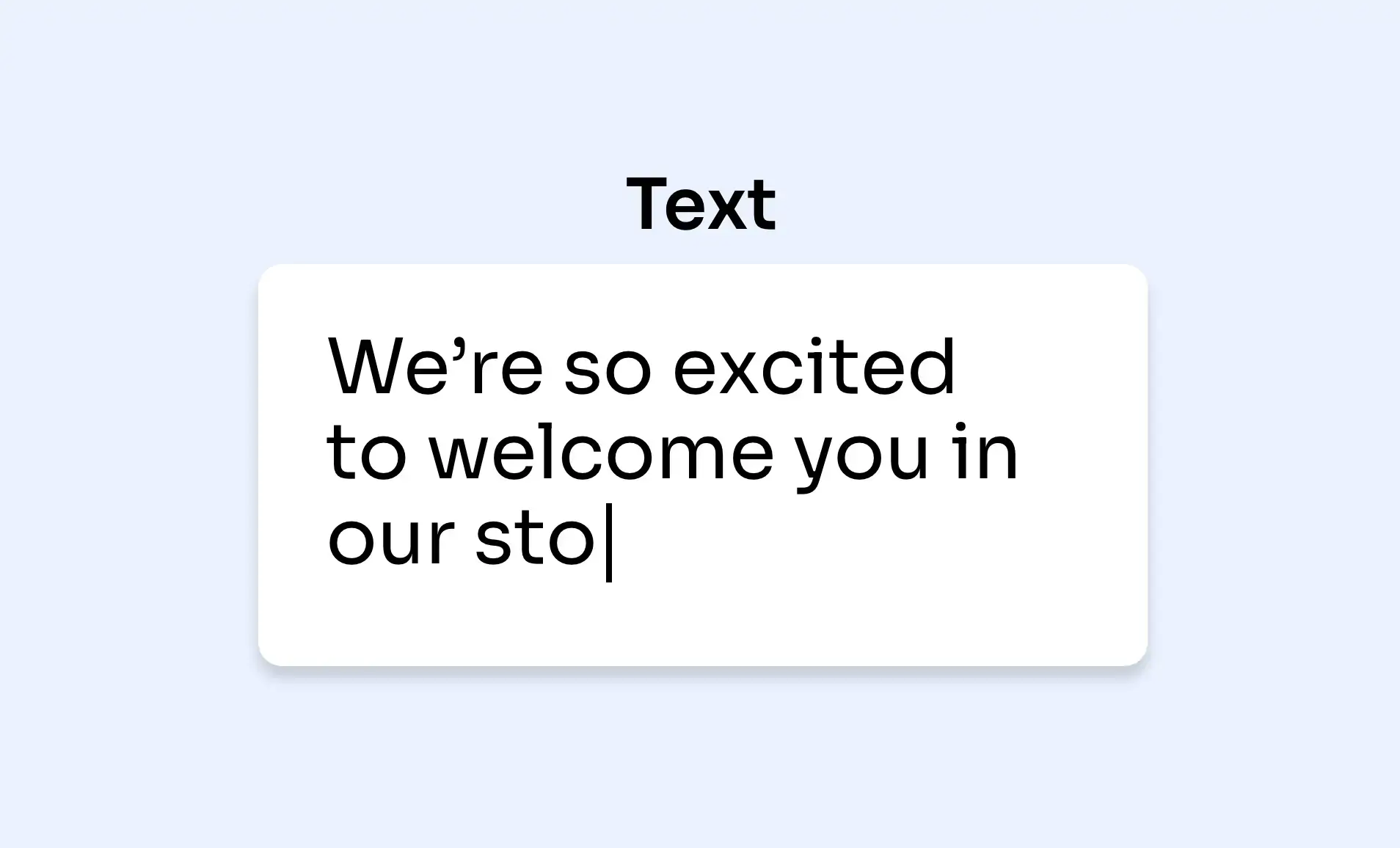 Scroller text app interface with option to insert the text to display on digital signage.