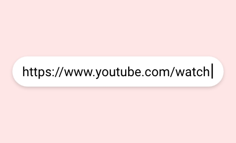 Digital signage Youtube video app interface with the option to past any url from youtube.
