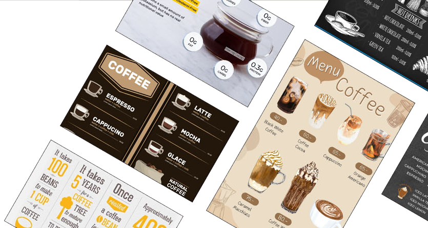 various types of digital menu board