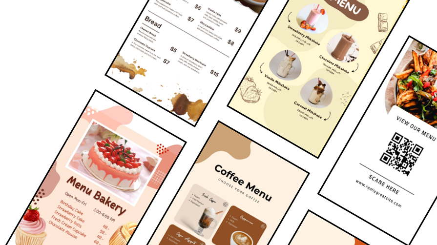 various types of digital menu board