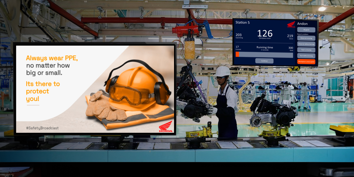 epresentative image of Honda's factories using Pickcel's screensFile: banner-honda