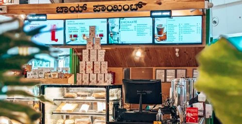 HungerBox using Pickcel custom digital signage software to manage displays in the corporate cafeteria for easy order management