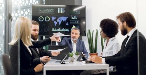 HUL employees using sales data displayed in smart TV which is integrated with Pickcel's customized digital signage software