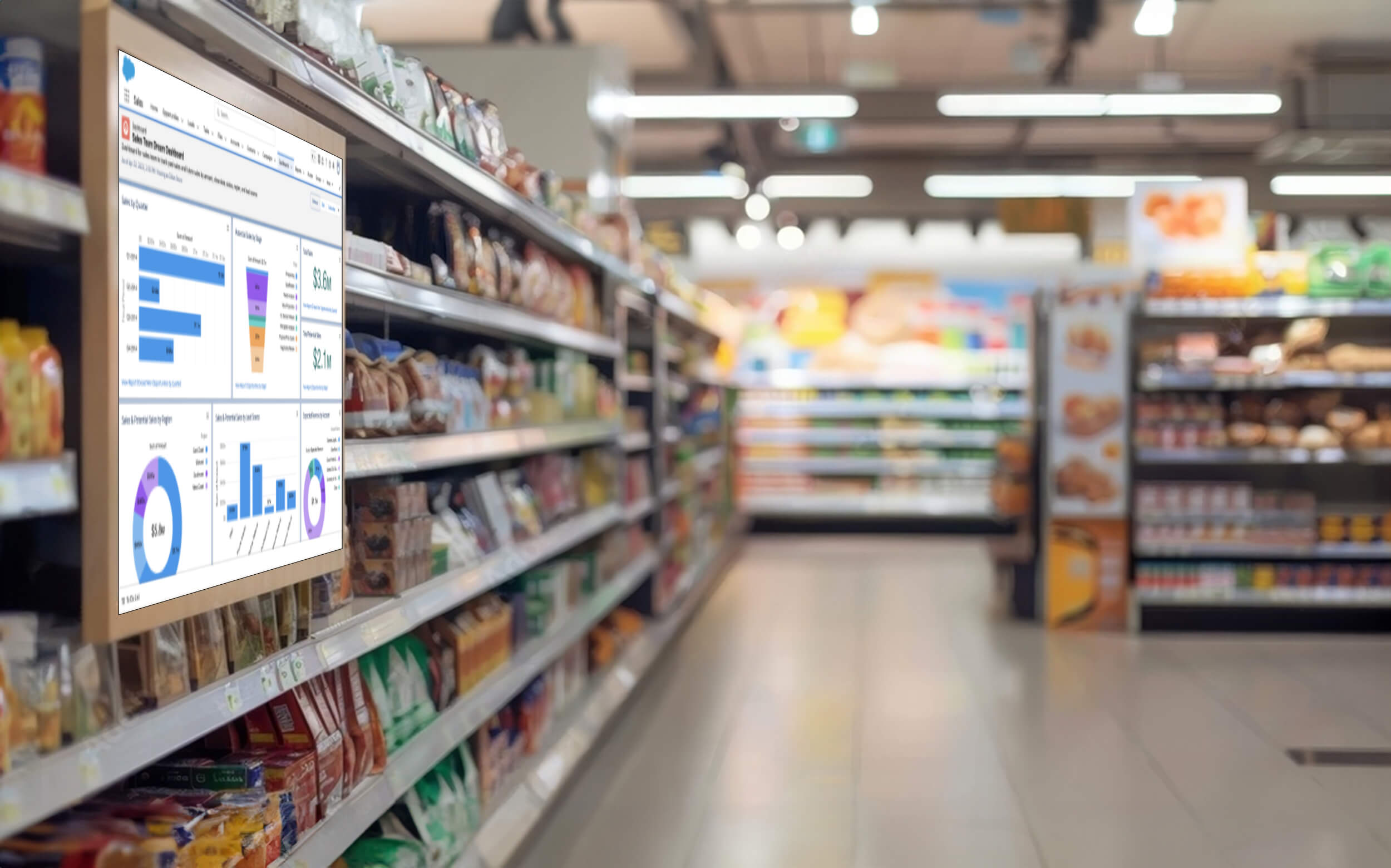 Digital signage powered by Pickcel displaying slack app messeages from marketing channel