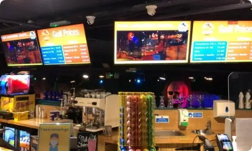 Pickcel powered Digital signage dispaly at funstation store