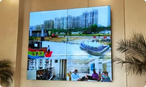 Pickcel powered Digital signage dispaly at Saya office lobby