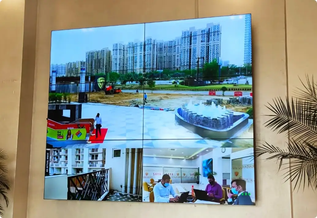 Pickcel powered Digital signage dispaly at Saya office lobby