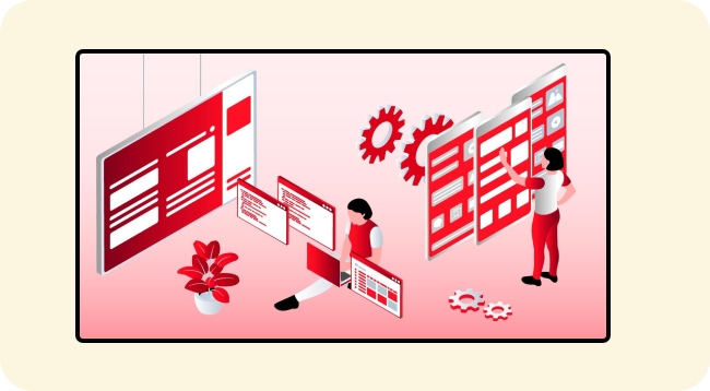 Social media feed on office digital signage screen