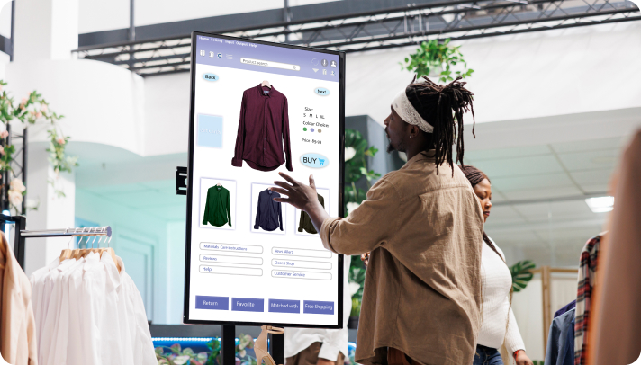 Company traction on an office digital signage screen