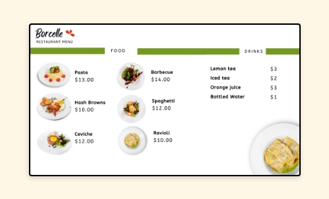 Digital menu boards