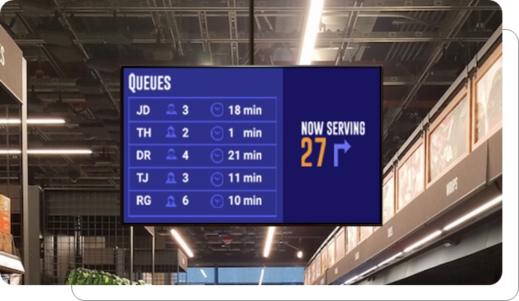 Company traction on an office digital signage screen