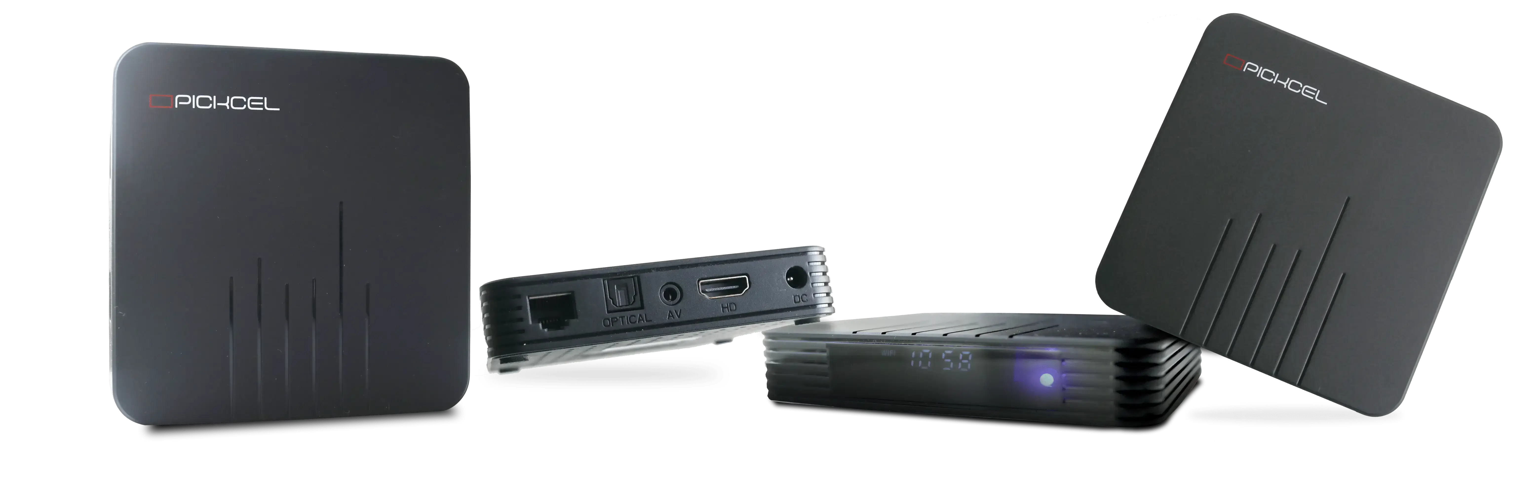 Product images of Pickcel Android digital signage media player PX300 from different angles