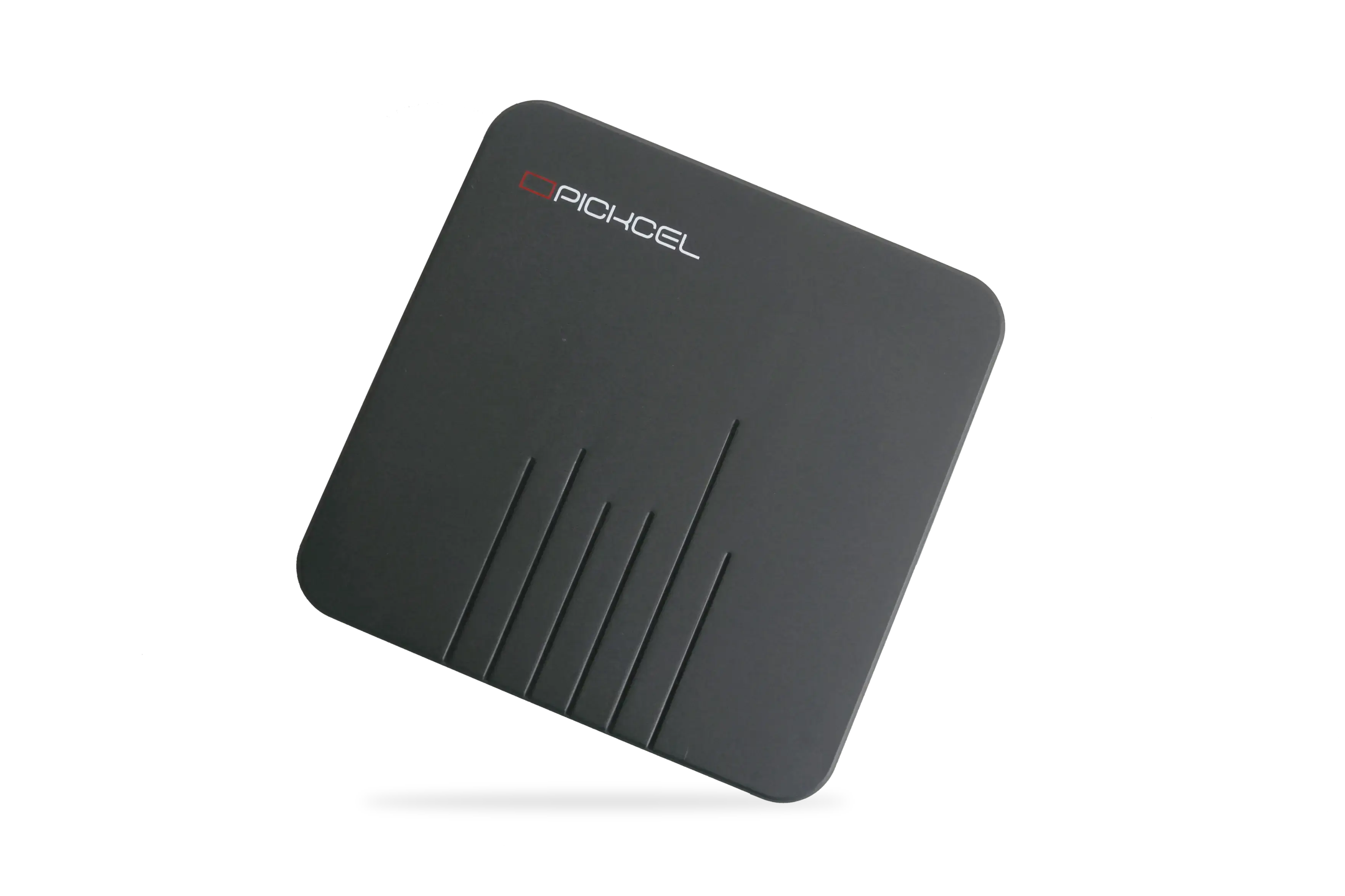Top view of Pickcel PX300 android media player with Pickcel logo on it