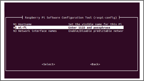 raspberry pi wifi setup window