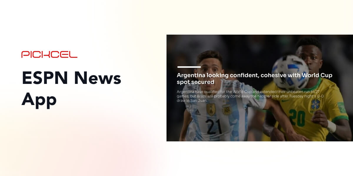 ESPN News App for Digital Signage Display Pickcel